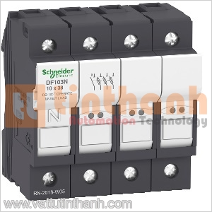 DF103NV - Đế cầu chì Tesys DF 3P+N 32A Schneider