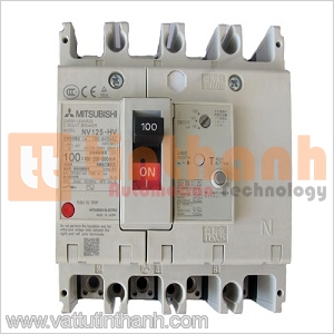 NV125-HV 4P 100A 30MA - NV125HV 4P 100A 30MA - Cầu dao chống dòng rò (ELCB) Mitsubishi