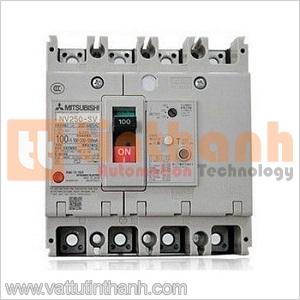 NV250-SV 4P 175A 100-200-500MA - NV250SV 4P 175A 100200500MA - Cầu dao chống dòng rò (ELCB) Mitsubishi