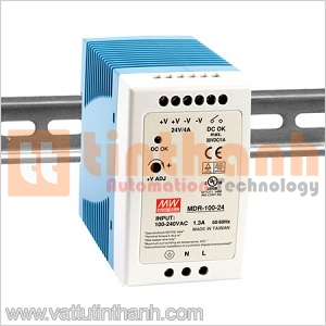 MDR-100-24 - Bộ nguồn AC-DC DIN rail 24VDC 4A Mean Well