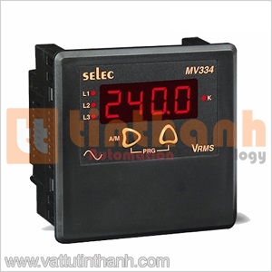 MV334 (96x96) - Đồng hồ đo điện áp dạng LED Selec