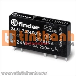 345170244010 - PCB relay (SPDT) 24V 1 cực 6A - Finder TT