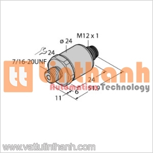 PT15PSIVG-1005-I2-H1143 - Bộ chuyển đổi áp suất - Turck TT