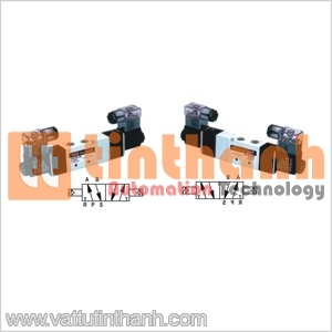4V-320-10 - Van điện từ đôi 4V 5/2 way 3/8" - STNC TT