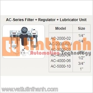 AC-3000-03 - Bộ (lọc + điều chỉnh + bôi trơn) AC 3/8" - STNC TT