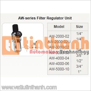 AW-4000-06 - Bộ điều chỉnh bộ lọc AW 3/4" - STNC TT