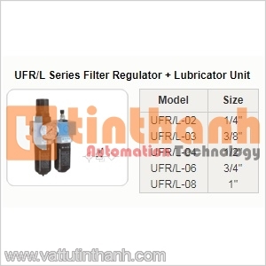 UFR/L-02 - Bộ điều chỉnh bộ lọc + bôi trơn 1/4" - STNC TT