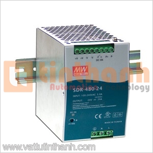 HDR-480P-24 - Bộ nguồn AC-DC DIN rail 24VDC 20A Mean Well