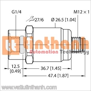 PT1.6R-1001-I2-H1141 - Cảm biến áp suất - Turck TT