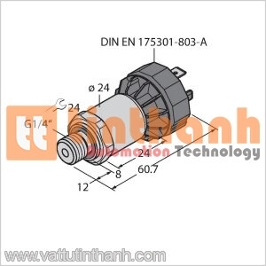 PT1.6R-1004-U1-DA91 - Cảm biến áp suất - Turck TT