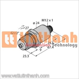 PT1.6R-1008-I2-H1143/X - Cảm biến áp suất - Turck TT