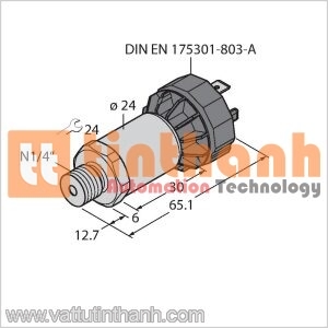 PT1000PSIG-2003-I2-DA91 - Bộ chuyển đổi áp suất - Turck TT