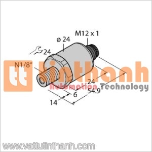 PT1000PSIG-2014-I2-H1143/X - Bộ chuyển đổi áp suất - Turck TT