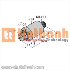 PT1000R-2004-IX-H1143/X - Bộ chuyển đổi áp suất - Turck TT