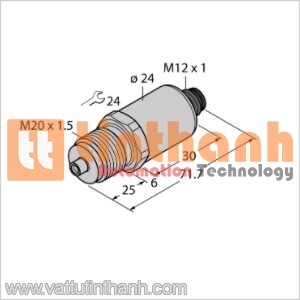 PT1000R-2020-I2-H1143 - Bộ chuyển đổi áp suất - Turck TT