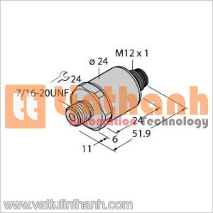 PT100PSIG-1005-I2-H1141 - Bộ chuyển đổi áp suất - Turck TT