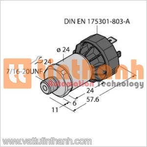 PT100PSIG-1005-U1-DA91 - Bộ chuyển đổi áp suất - Turck TT