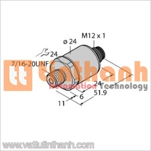 PT100PSIG-1005-U1-H1141 - Bộ chuyển đổi áp suất - Turck TT