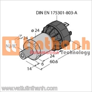 PT100PSIG-1014-I2-DA91 - Bộ chuyển đổi áp suất - Turck TT