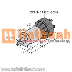 PT100PSIG-2014-I2-DA91 - Bộ chuyển đổi áp suất - Turck TT