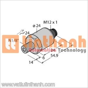 PT100PSIG-2014-I2-H1141/X - Bộ chuyển đổi áp suất - Turck TT