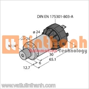 PT100R-2003-I2-DA91 - Bộ chuyển đổi áp suất - Turck TT