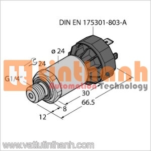 PT100R-2004-I2-DA91 - Bộ chuyển đổi áp suất - Turck TT