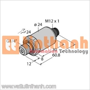 PT100R-2004-I2-H1141 - Bộ chuyển đổi áp suất - Turck TT