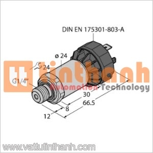 PT100R-2004-U1-DA91 - Bộ chuyển đổi áp suất - Turck TT