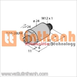 PT100R-2005-I2-H1143 - Bộ chuyển đổi áp suất - Turck TT