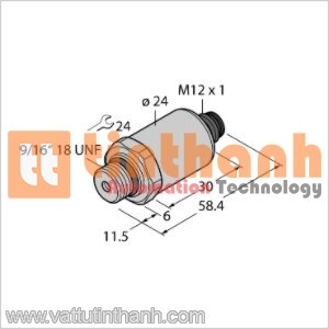 PT100R-2021-I2-H1143/X - Bộ chuyển đổi áp suất - Turck TT