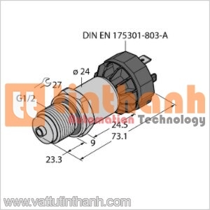 PT10A-1008-IX-DA91 - Bộ chuyển đổi áp suất - Turck TT