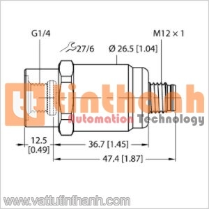 PT10R-1001-I2-H1143/X - Bộ chuyển đổi áp suất - Turck TT