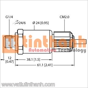 PT10R-2004-I2-CM2.0/O - Bộ chuyển đổi áp suất - Turck TT