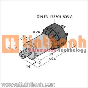 PT130PSIV-2014-I2-DA91 - Bộ chuyển đổi áp suất - Turck TT