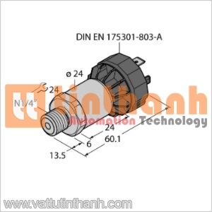 PT15PSIVG-1003-I2-DA91 - Bộ chuyển đổi áp suất - Turck TT