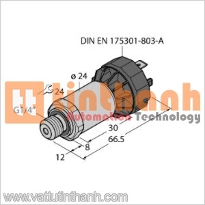 PT160R-2004-I2-DA91 - Bộ chuyển đổi áp suất - Turck TT