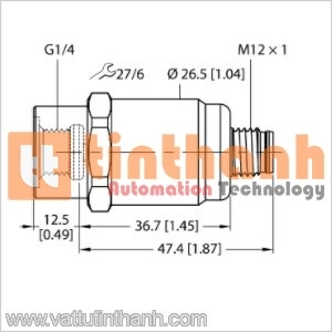 PT16A-1001-I2-H1143 - Bộ chuyển đổi áp suất - Turck TT