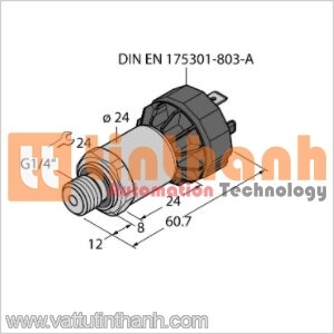 PT16R-1004-I2-DA91 - Bộ chuyển đổi áp suất - Turck TT