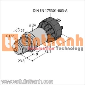 PT16R-1008-I2-DA91 - Bộ chuyển đổi áp suất - Turck TT