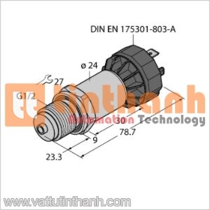 PT16R-2008-I2-DA91 - Bộ chuyển đổi áp suất - Turck TT