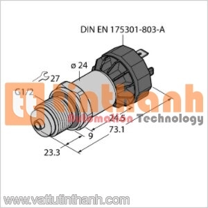 PT1R-1008-I2-DA91 - Bộ chuyển đổi áp suất - Turck TT