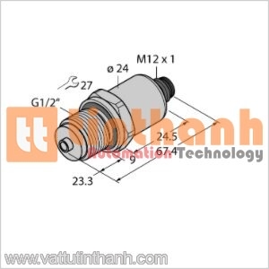 PT1R-1008-I2-H1143 - Bộ chuyển đổi áp suất - Turck TT