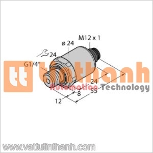 PT1V-1004-I2-H1141 - Bộ chuyển đổi áp suất - Turck TT