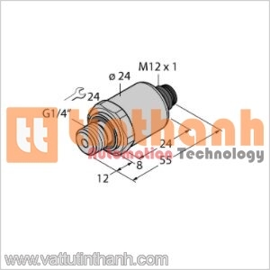 PT1V-1004-I2-H1141/X - Bộ chuyển đổi áp suất - Turck TT