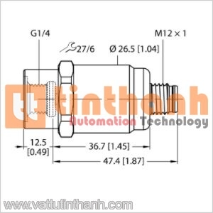 PT1VR-1001-I2-H1141 - Bộ chuyển đổi áp suất - Turck TT