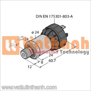 PT1VR-1004-I2-DA91 - Bộ chuyển đổi áp suất - Turck TT