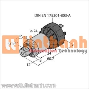 PT2.5R-1004-I2-DA91 - Bộ chuyển đổi áp suất - Turck TT