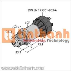 PT2.5R-1008-I2-DA91 - Bộ chuyển đổi áp suất - Turck TT