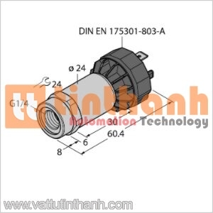 PT2.5R-2001-I2-DA91 - Bộ chuyển đổi áp suất - Turck TT